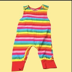 Jinxing Colorful Striped Baby Romper-Size 3-6Mos